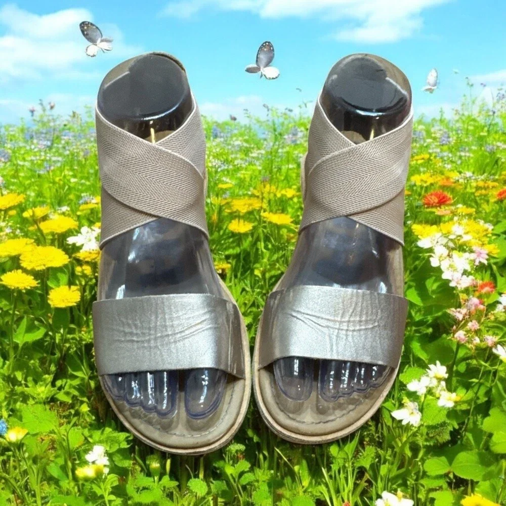 Sorel Ella II Sandals Shoes ‎ Strappy Summer Gladiator Cris Cross size  6 Gold
